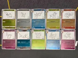 Yu Nagaba Pikachu Eevee’s Promo Set Of 10 Pokemon Card Japanese - Image 1