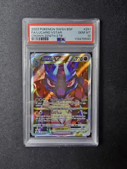 PSA 10 Lucario VSTAR SWSH291 Crown Zenith Black Star Promo Pokemon Card GEM MINT - Image 1