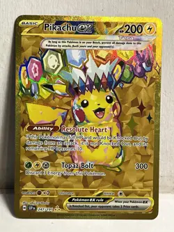 Pokemon Pikachu ex # 247/191 Sv08: Surging Sparks Holo Hyper Rare✅Near Mint Card - Image 1