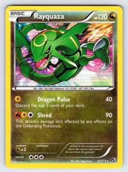 Rayquaza 93/113 2013 B&W Legendary Treasures Pokemon Card TCG Holo Rare - VLP - Image 1