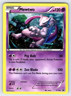 Mewtwo XY100 2015 XY Black Star Promo Pokemon Card Cosmos Holo Exclusive - VLP - Image 1