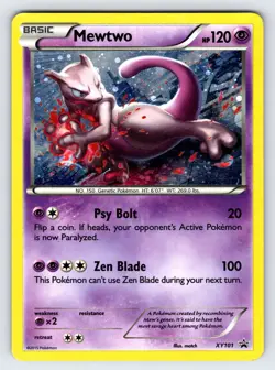 Mewtwo XY101 2015 XY Black Star Promo Pokemon Card Cosmos Holo Exclusive - Lp - Image 1