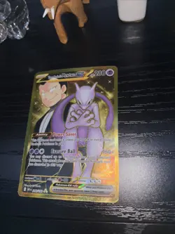 Pokemon TCG Team Rockets Mewtwo EX Full Art English Card 240/182 NM Condition - Image 1