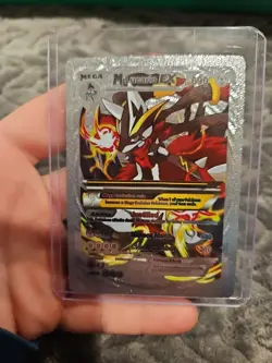 X2 M Lucario EX Silver Foil Fan Art Viny Collector Pokemon Card 2x - Image 3
