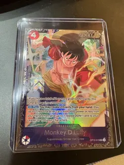 Monkey D Luffy OP12-015 Treasure Cup Promo Prize One Piece Card English - Image 1