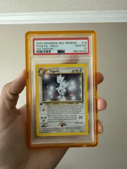 Pokemon TCG Togetic Neo Genesis 16 Holo 1st Edition Holo Rare Card PSA 10 - Image 1