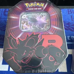 Pokemon Team Rocket Nidoking ex Tin | 4 Booster Packs + Promo Card | TCG Gift - Image 1