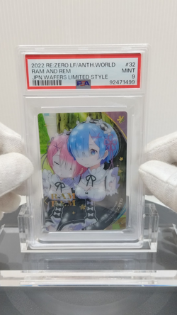 PSA 9| 2022 RE ZERO Ram and Rem #32 Japanese Wafer Cards Limited Style - Image 2