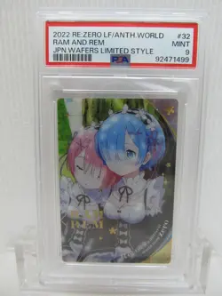 PSA 9| 2022 RE ZERO Ram and Rem #32 Japanese Wafer Cards Limited Style - Image 3