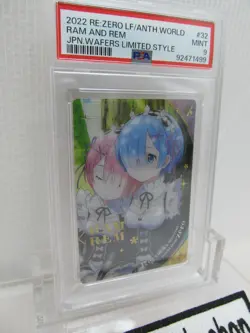 PSA 9| 2022 RE ZERO Ram and Rem #32 Japanese Wafer Cards Limited Style - Image 4