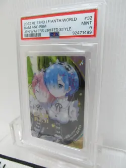 PSA 9| 2022 RE ZERO Ram and Rem #32 Japanese Wafer Cards Limited Style - Image 5