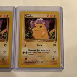 Vintage Pokemon Card Lot Pikachu Base Set 2 Pack Fresh Mint - Image 2