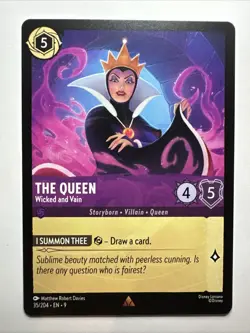 The Queen - Wicked and Vain 35/204 Fabled Regular Disney Lorcana Card NM - Image 1