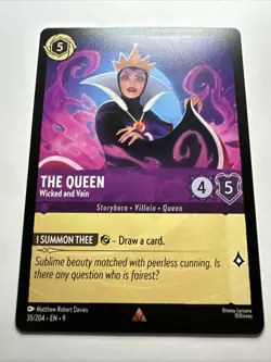 The Queen - Wicked and Vain 35/204 Fabled Regular Disney Lorcana Card NM - Image 3