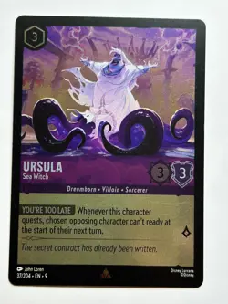 Ursula - Sea Witch Cold Foil Fabled 37/204 NM Lorcana Card - Image 1