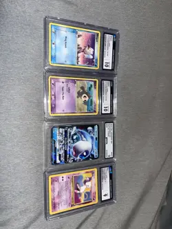 Pokemon Graded 10 Card Set Lot of 4. Japenese Wishiwashi,Wingull,duskull,mew - Image 1