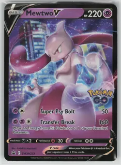 Mewtwo V SWSH223 Pokemon Go Promo Sword & Shield Promo Card Pokemon TCG - Image 1