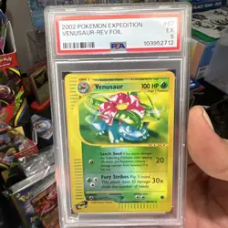 Pokemon Venusaur Expedition Base Set Reverse Holo Card 67/165 PSA Grade!! - Image 1