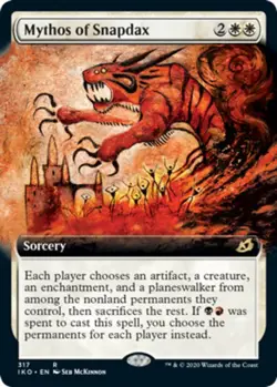 1 x Mythos of Snapdax - Foil - Extended Art - Ikoria: Lair of Behemoths - Light - Image 1