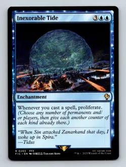 #265 Inexorable Tide 2025 Final Fantasy Commander Rare - Image 1