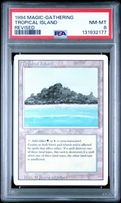 1994 MTG REVISED TROPICAL ISLAND PSA 8 - Image 1