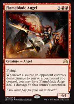 MTG Shadows Over Innistrad - Flameblade Angel (x4) NM - Image 1