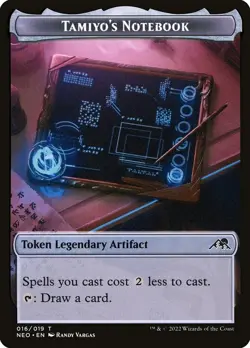 Tamiyo's Notebook 1x TOKEN MtG ENGLISH Kamigawa: Neon Dynasty SP/NM - Image 1