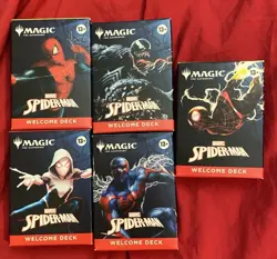 SDCC NYCC 2025 Magic The Gathering MTG Spider-Man Complete Welcome Deck Set Of 5 - Image 1