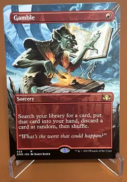 Gamble (Borderless) Dominaria Remastered Regular - Image 1