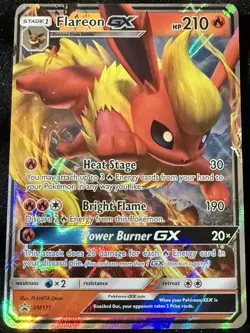 Pokemon TCG Flareon GX Black Star Promo SM171 Holo LP/NM - Image 1