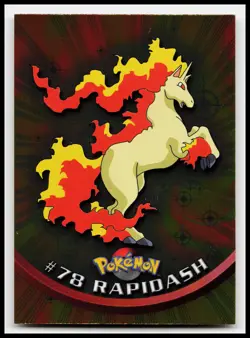 Rapidash #78 Blue Logo Topps Holo Foil TV Animation Pokemon Card - Image 1
