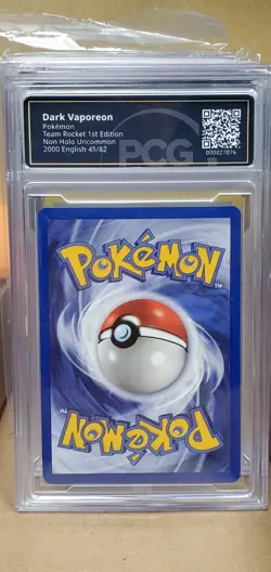 Pokemon PCG 9.5 GEM MINT Dark Vaporeon 45/82 Team Rocket 1st Edition Uncommon - Image 2