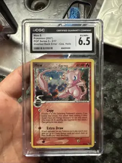 2007 Pokemon Mew Pop Series 5 3/17 Inverted Back Error CGC 6.5 - Image 1