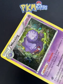 Pokemon TCG Weezing XY163 Black Star Promo Cosmos Holo LP. - Image 2