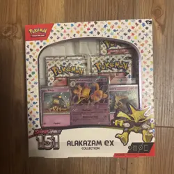 Pokemon TCG SV: Scarlet & Violet 151 Alakazam ex Collection Box Sealed 4 Packs - Image 1