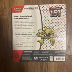 Pokemon TCG SV: Scarlet & Violet 151 Alakazam ex Collection Box Sealed 4 Packs - Image 3