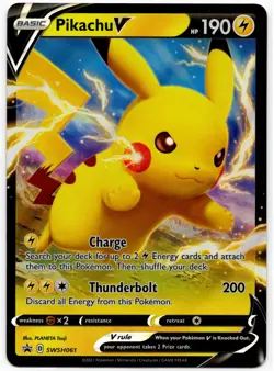Pokemon - SWSH Black Star Promo Pikachu V SWSH061 NM - Image 1