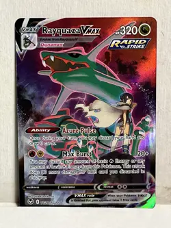 Pokemon TCG Rayquaza VMAX TG20/TG30 Full Art - Silver Tempest Trainer Gallery NM - Image 1