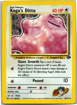 Koga's Ditto - Gym Challenge 010/132 - Holo Rare - NM Pokemon TCG - Image 1