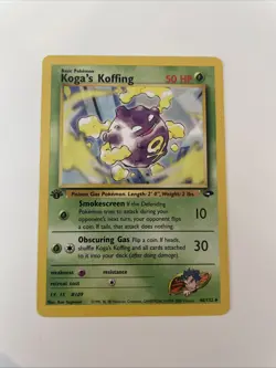 Pokemon 48/132 Koga's Koffing Gym Challenge 1st Edition NM - Image 1