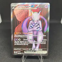 Pokemon TCG Team Rockets Mewtwo EX 213/182 Full Art English - Image 1
