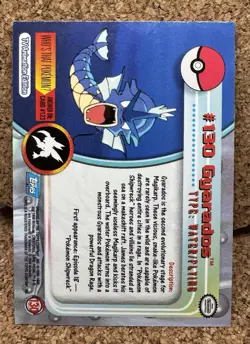 2000 Topps Pokemon TV Animation Edition Series 3 Holo Foil #130 Gyarados - Image 2