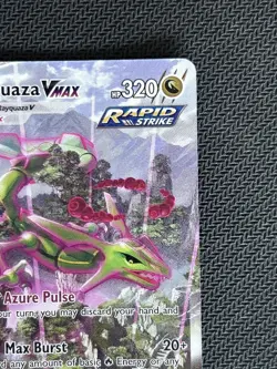 Rayquaza VMAX 218/203 LP Alternate Art Secret Rare SWSH07 Evolving Skies Pokemon - Image 4