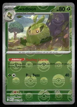 Swadloon (Poke Ball Pattern) 002/086 Common Holo NM Pokemon SV: White Flare - Image 1