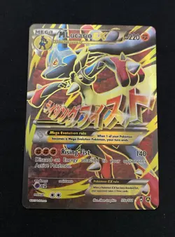 Pokemon TCG M Lucario EX 55a/111 Furious Fists Holo Full Art Heavily Played - Image 1