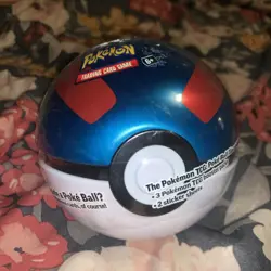 Pokemon TCG PokeBall Tin - Moon Ball E25 - Sealed NEW - 3 Booster Packs - Image 1