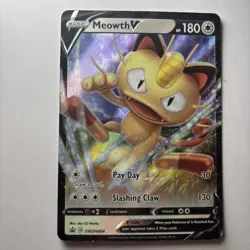 MEOWTH V & MEOWTH VMAX SWSH004 SWSH005 HOLO BLACK STAR PROMO EX POKEMON TCG SET - Image 2