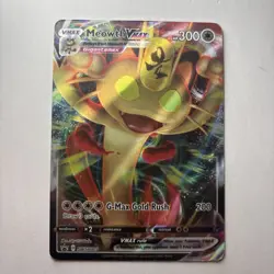 MEOWTH V & MEOWTH VMAX SWSH004 SWSH005 HOLO BLACK STAR PROMO EX POKEMON TCG SET - Image 4