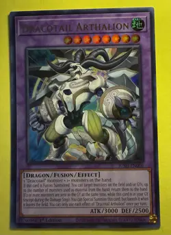 Yugioh ~ Dracotail Arthalion JUSH-EN006 ~ 1st Edition ~ Ultra Rare ~ Pack Fresh - Image 1