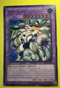 Yugioh ~ Dracotail Arthalion JUSH-EN006 ~ 1st Edition ~ Ultra Rare ~ Pack Fresh - Image 2